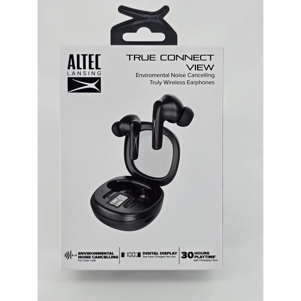 Altec Lansing True Connect View Wireless Earphones Black MZX648-BLK Noise Cancel